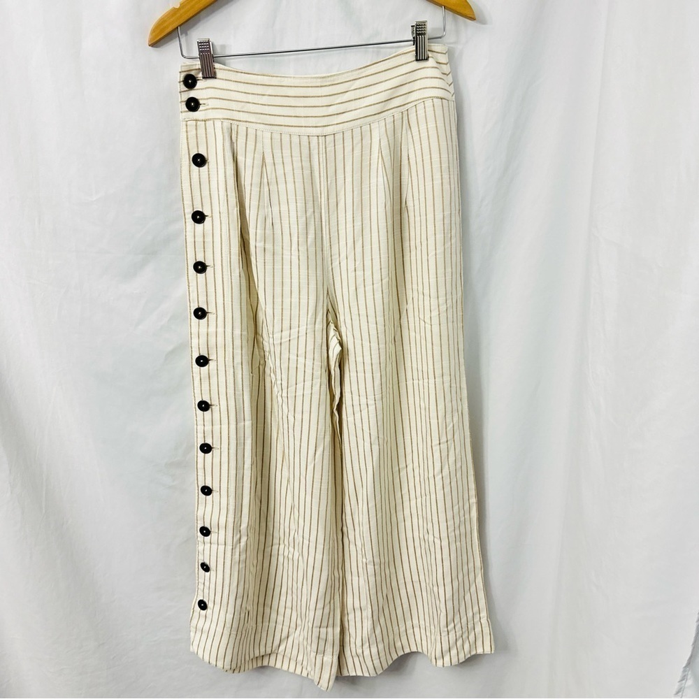 Anthropologie‎ Button Wide Leg Pants